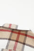 Plaid Print Buttoned Shirt Coat With Pocket